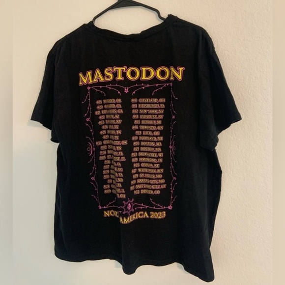 Mastodon North America Tour Boxy Black Tee XL - Picture 4 of 6
